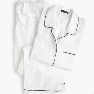 NWT J.Crew Vintage Pajama Set in White Size L